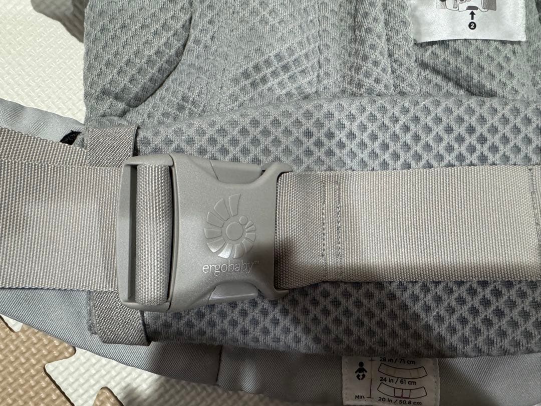 【美品】エルゴ オムニブリーズ ポーチ説明書付き パールグレー スタイタオル