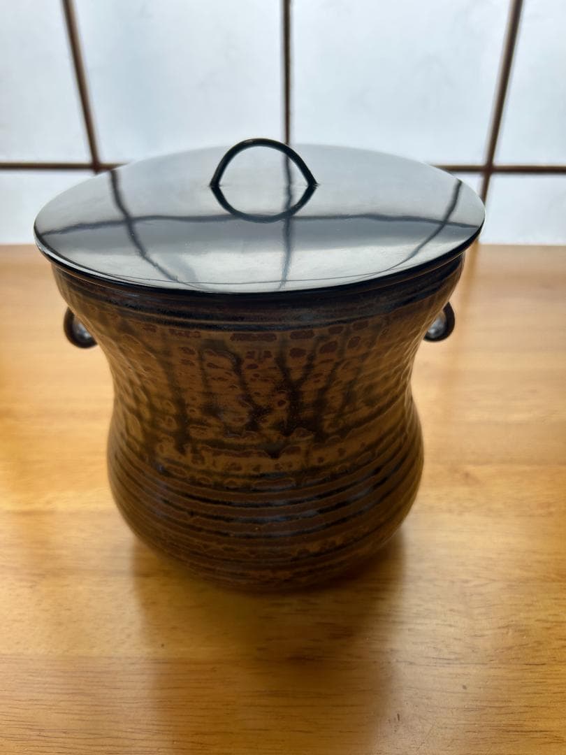 【水指】古瀬戸耳付　一重口水指