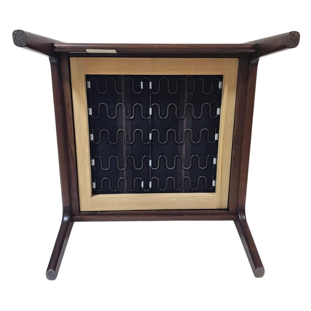 【美品】起立木工 ノルディ アームチェア② 黒 ウォールナット 椅子 レザー調