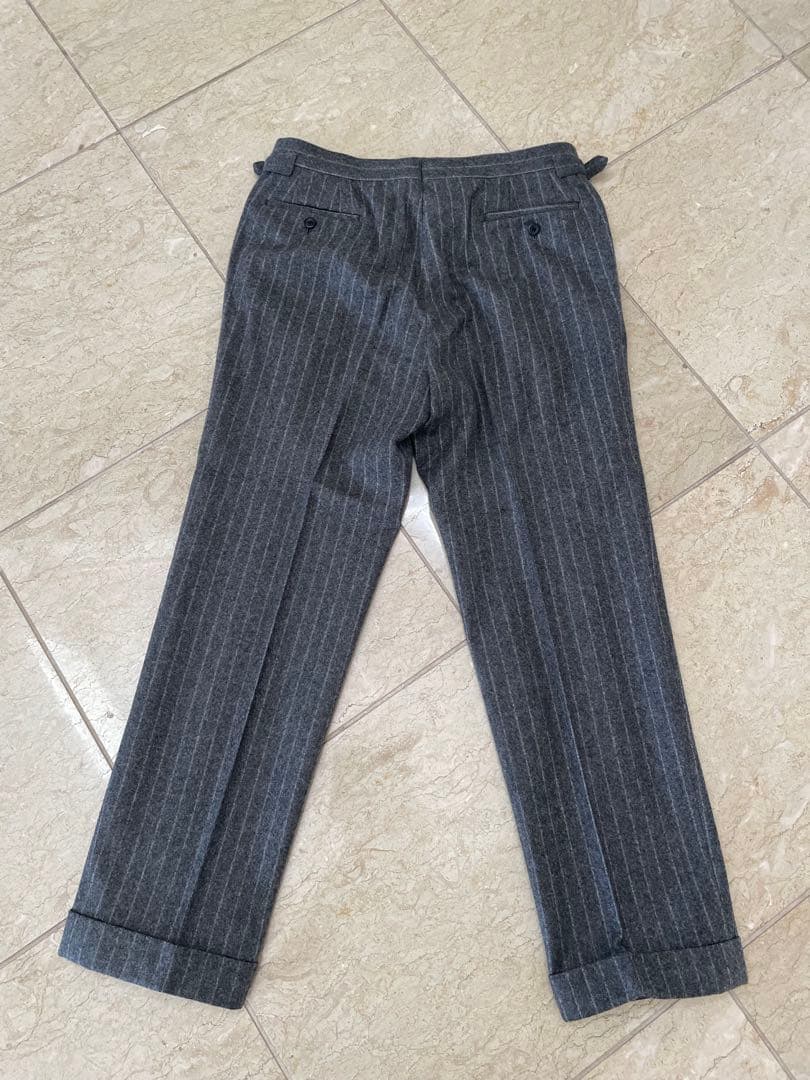 RING JACKETグレー ストライプ ダブルブレストスーツsize.48.M