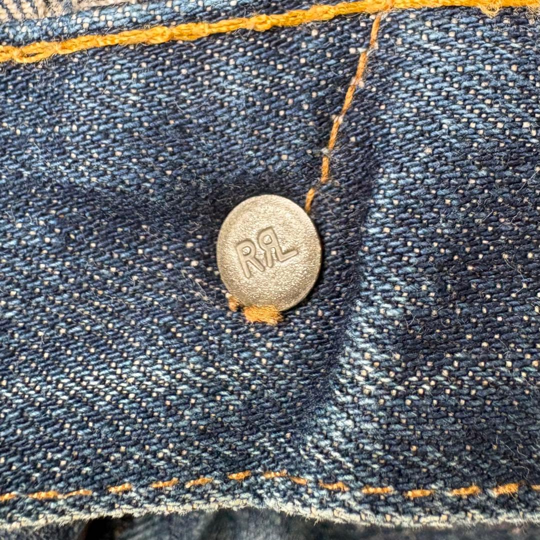 【名作】RRL CRUSH JEANS ダメージ インディゴ デニムパンツ 32