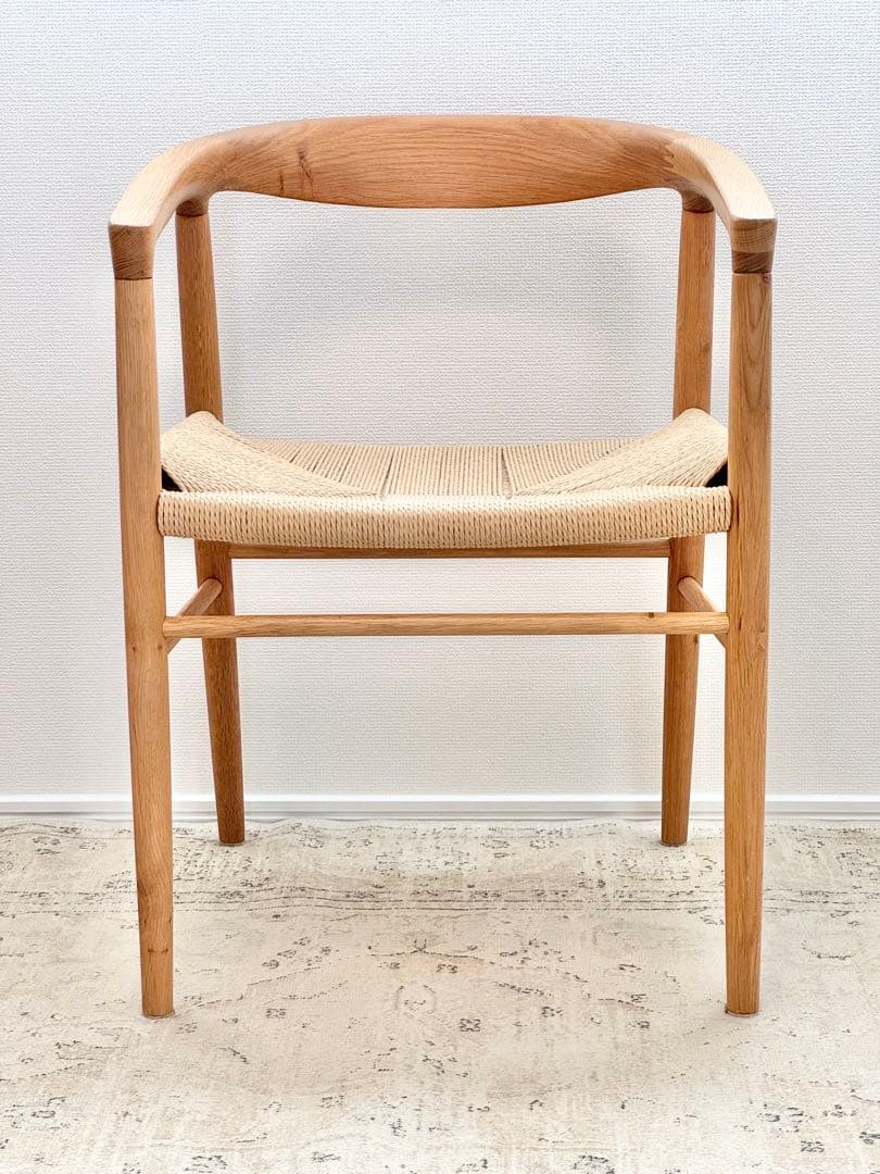 無印良品／オーク材ペーパーコードアームチェア