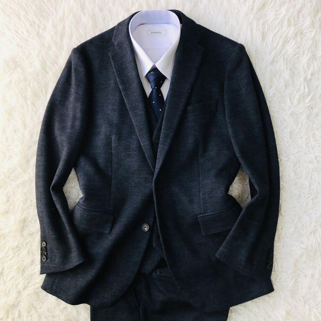 ★スリーピース★JOSEPH HOMME セットアップスーツ チェック ネイビー