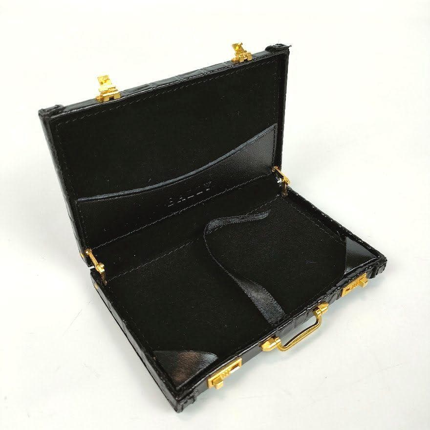 モリケン 未使用級 BALLY カードケース 名刺入れ アタッシュケース型