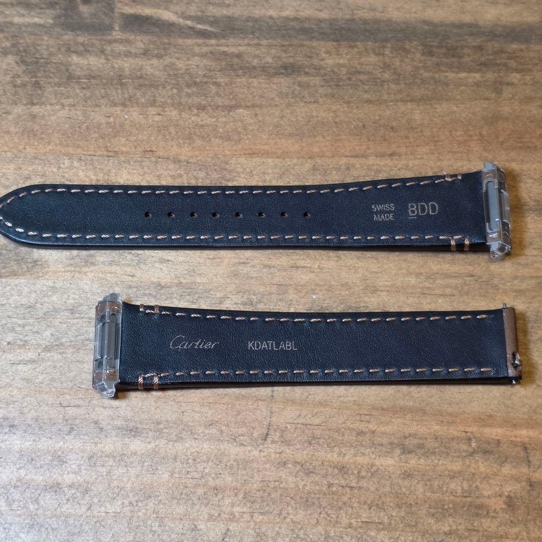 Cartier サントスドゥカルティエMM レザー時計ベルト ブラウン