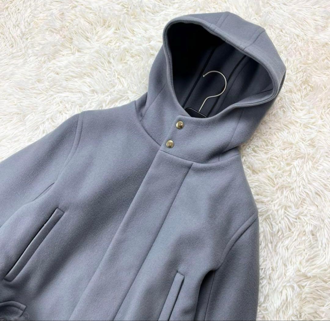 新春特価☆ドゥロワー ケヌキフードコート フォックスファーポケット ウール36