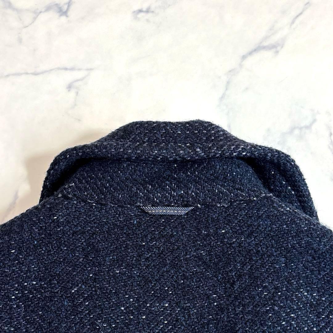 45R インディゴ染め ツイードメルトンのジャケット