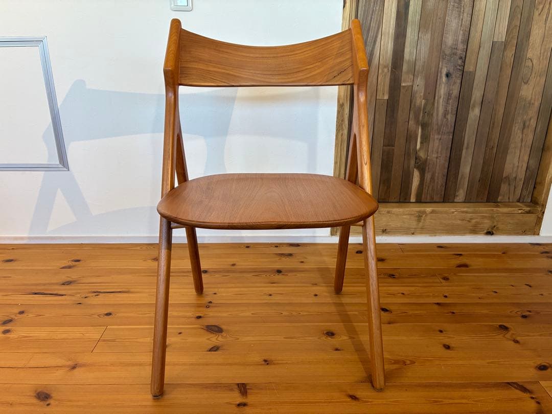チーク　チェア　美品CHLOROS Scissors ❶　木製　クロロス北欧家具