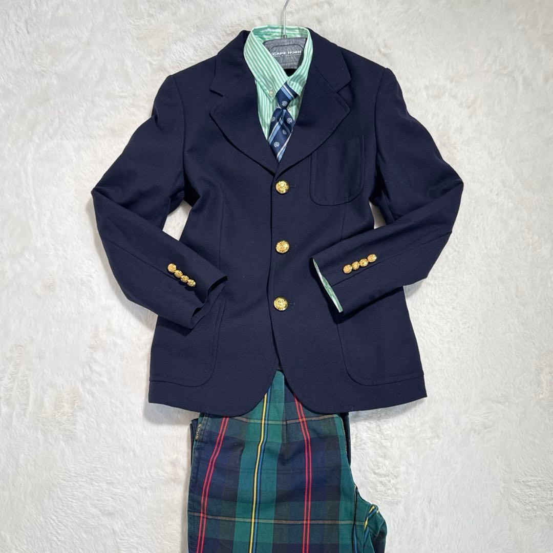 美品　ポロラルフローレン　金ボタン　セットアップ　紺ブレ 卒業　入学　150