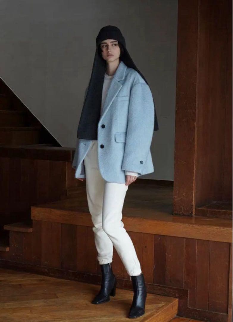 【CLANE】MIX SHAGGY OVER TAILORED JACKET/１