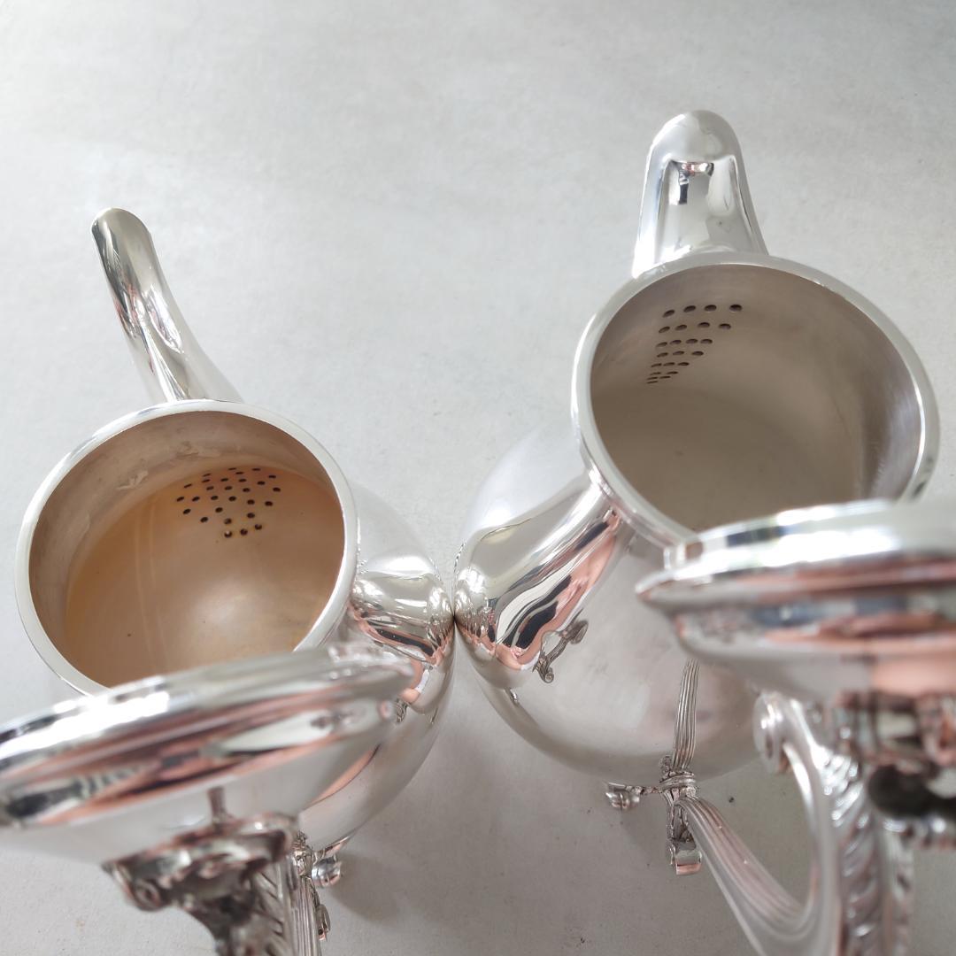 美品 クリストフル マルリー コーヒー ティー シュガー ミルク ポット 4点