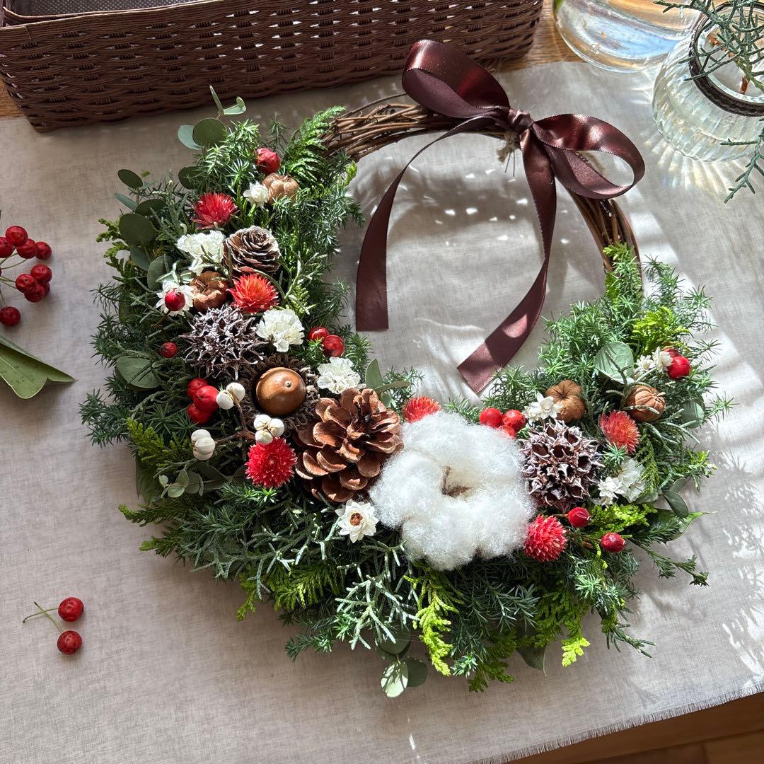 ＊Natural＊クリスマスリース☆ドライフラワーリース
