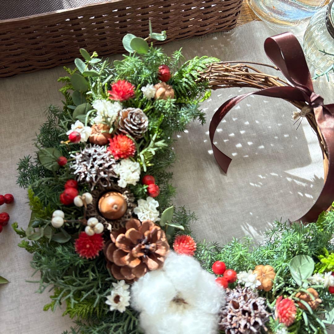 ＊Natural＊クリスマスリース☆ドライフラワーリース
