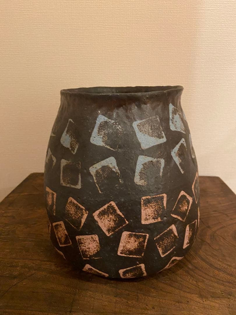 山田義力 初期作品 壺 オブジェ 新品未使用 大嶺實清 大嶺工房