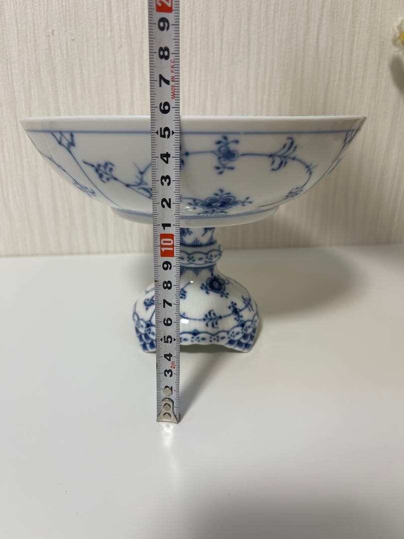 ロイヤルコペンハーゲン  ブルー フルーテッド ハーフレース コンポート