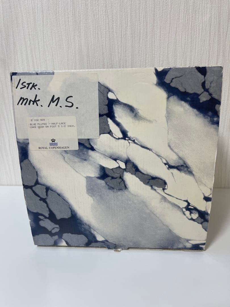 ロイヤルコペンハーゲン  ブルー フルーテッド ハーフレース コンポート