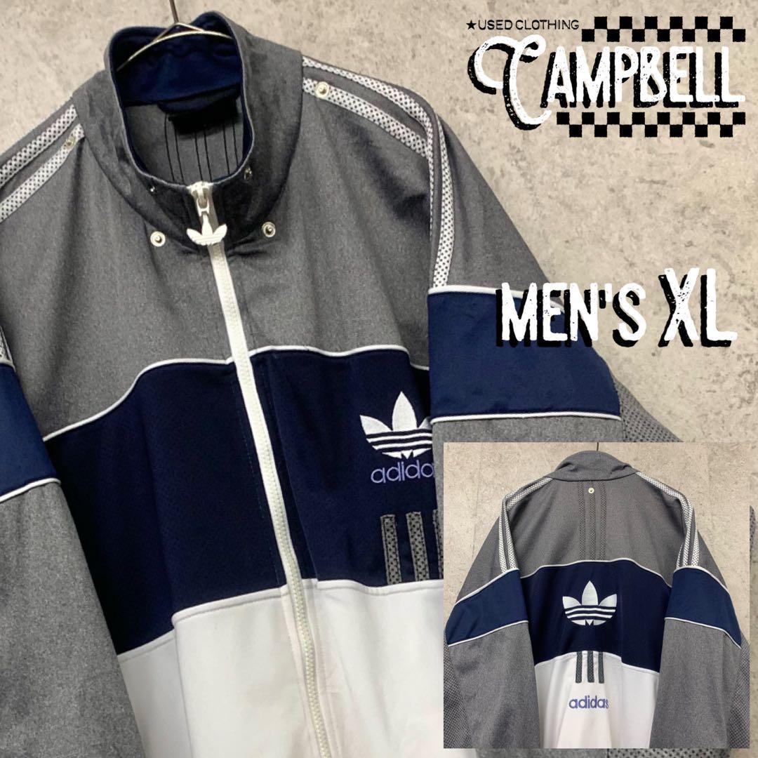 【レアXL☆EU輸入90s】アディダス トレフォイル両面刺繍トラックジャケット