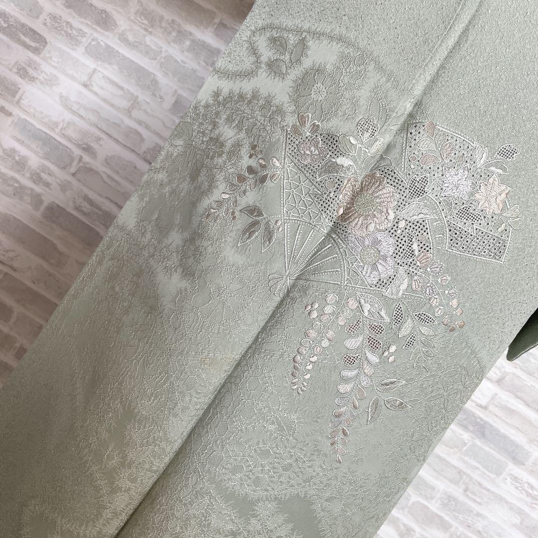 訪問着　フルセット　辻ヶ花　汕頭刺繍　扇子　気品ある雰囲気　雅やか　入学式　L4