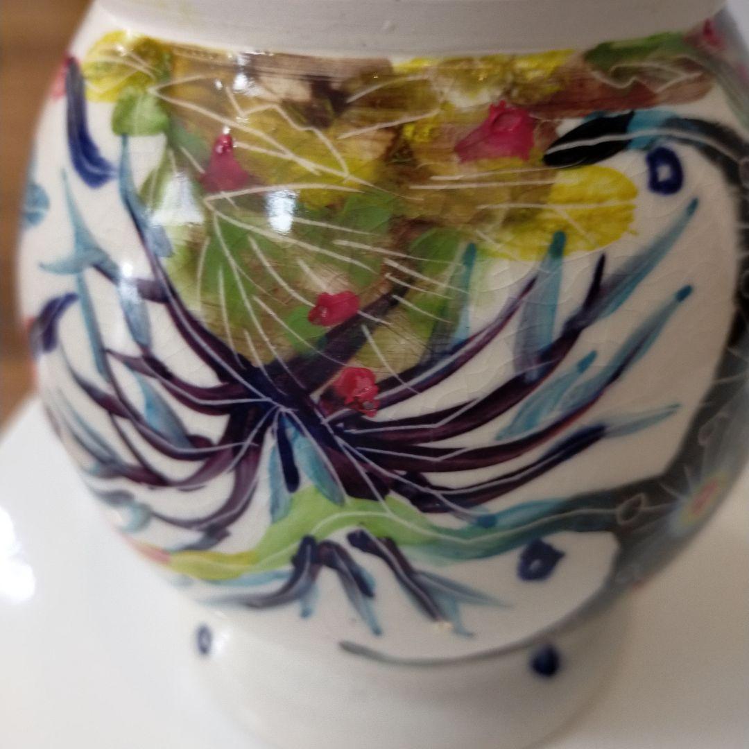 ナツキ　南島焼 沖縄 石垣島 奈美ロリマーさん作品　蓋物大　物入れ　未使用