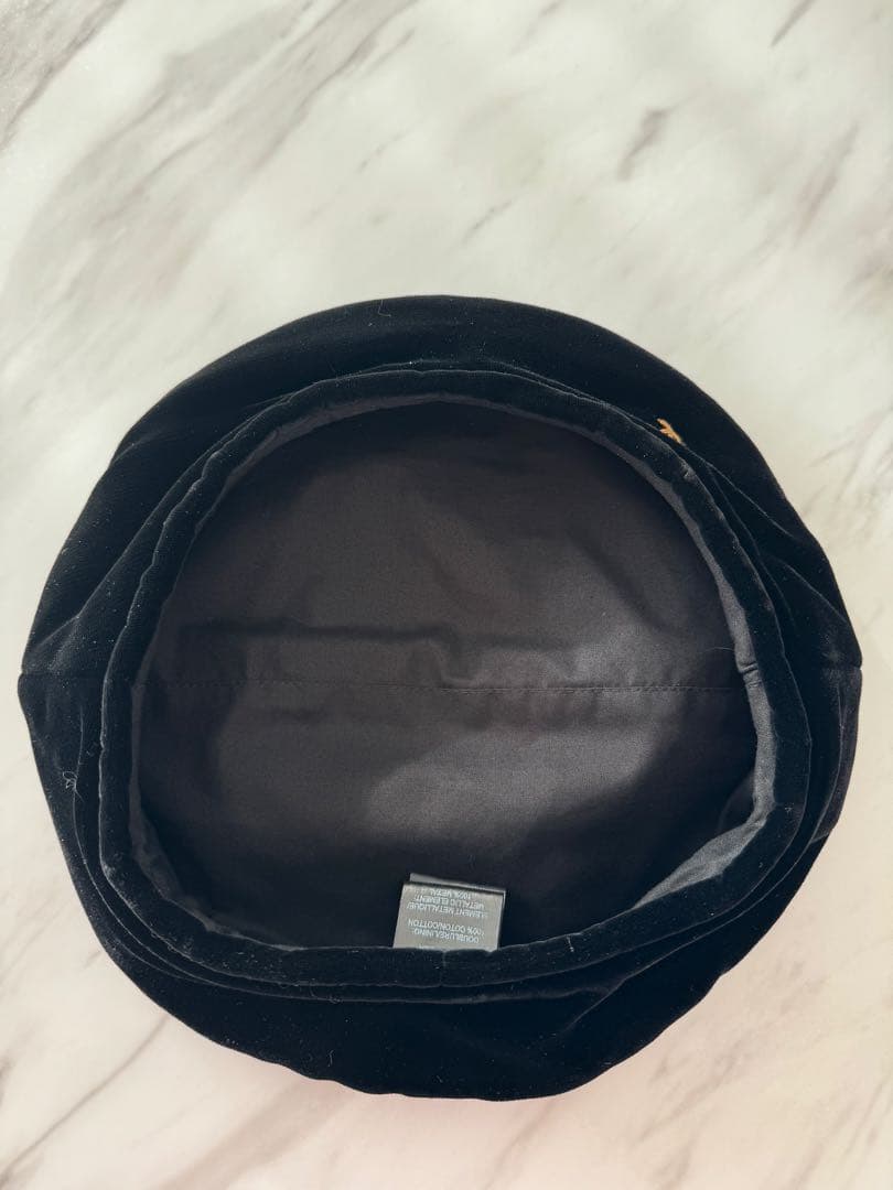 CHANEL シャネル ベレー帽 帽子 ハット Mサイズ ベルベット 黒