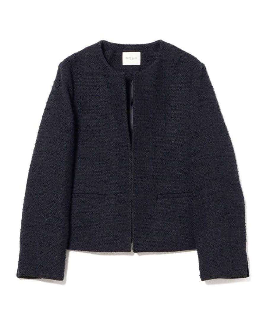 極美品✨デミルクスビームス ツイード ノーカラー ジャケット 40 L