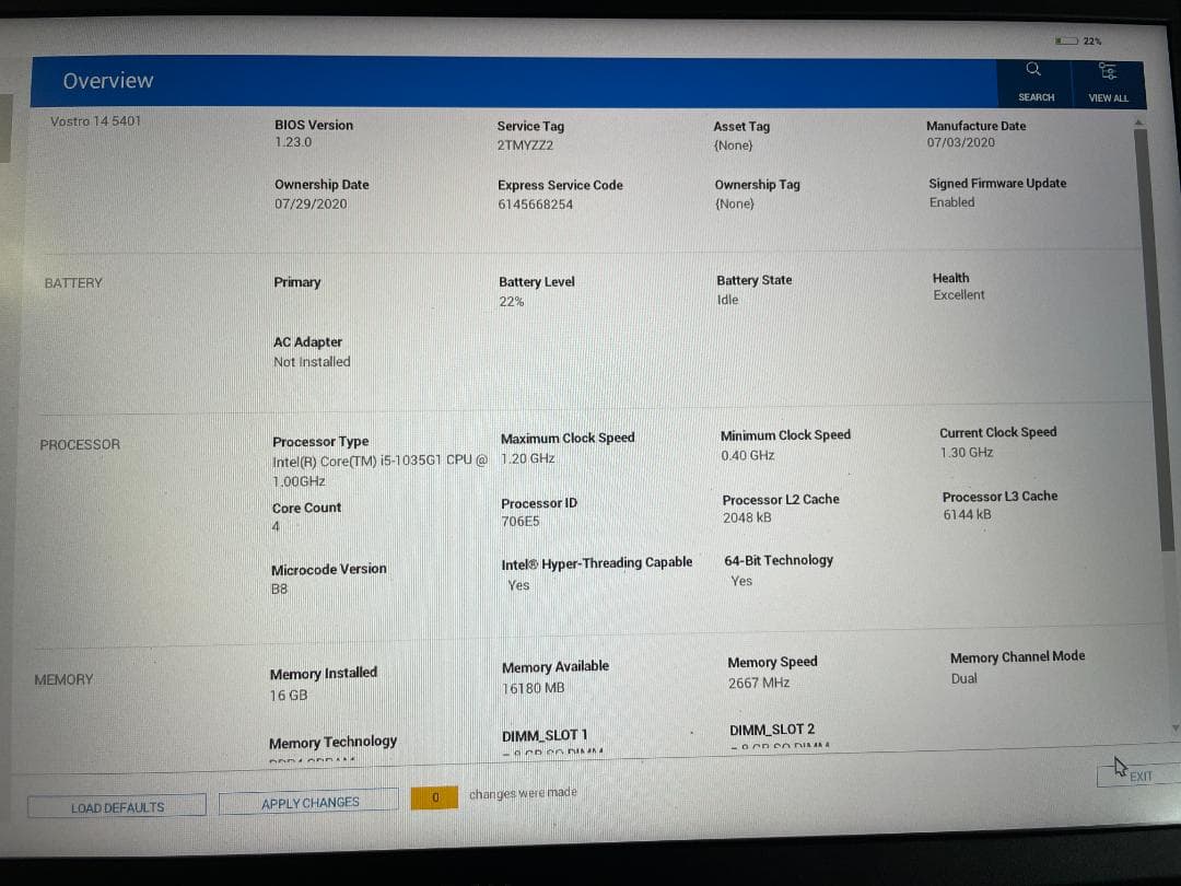 Dell Vostro 14 5401 /10世代-i5/128GB/16GB