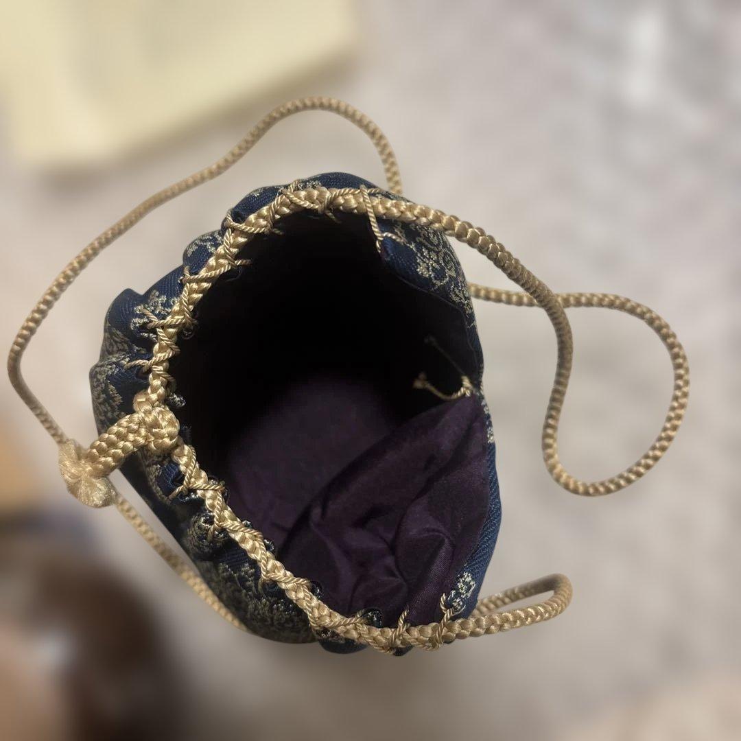 内海茶入 共箱 仕覆付　稜華文錦