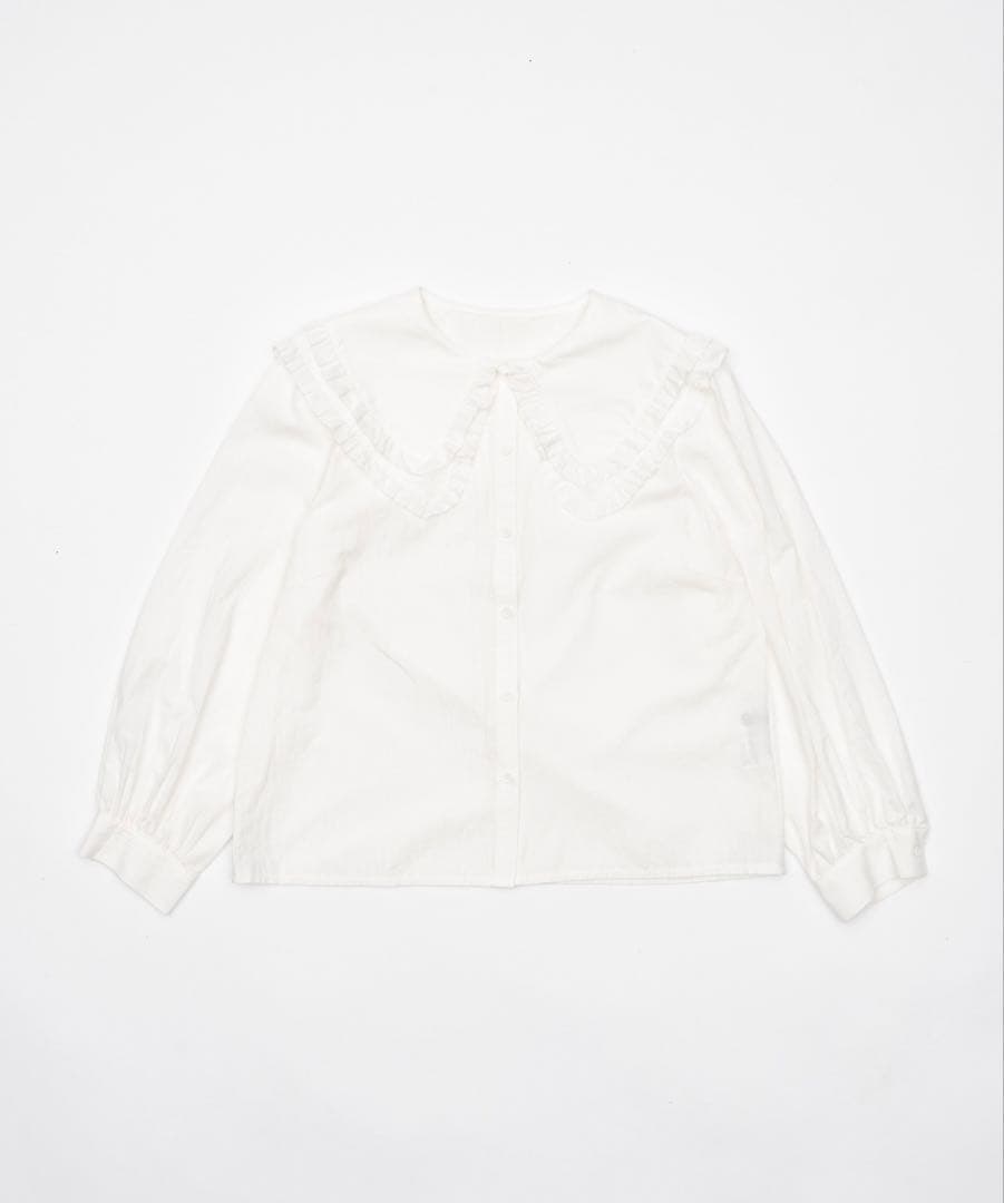 FEKETE フリルビッグカラーシャツブラウス