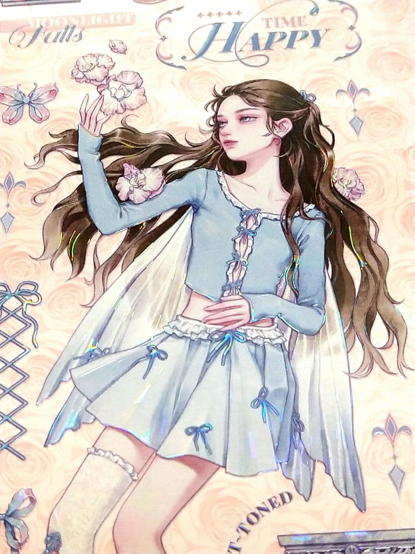 ✩再販✩J769＃足尖轻舞(贝壳光)切り売り海外人物マステ女の子