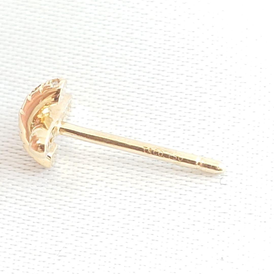 【美品】ティファニー K18 クロスステッチ ダイヤ ピアス 片耳用 6737