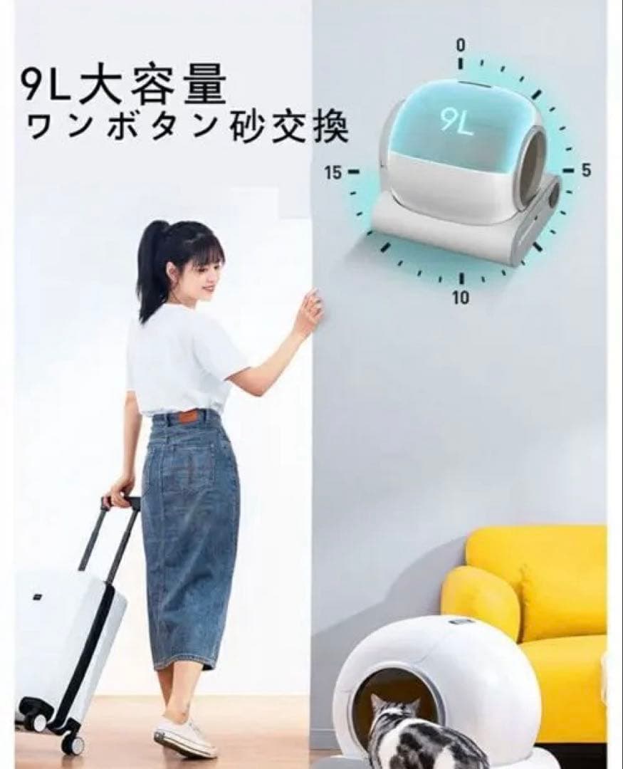 未開封、新品未使用！猫用自動トイレ65L(アプリ管理機能付き)