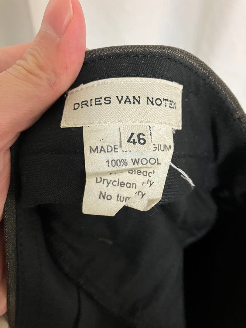 DRIES VAN NOTEN グレーストライプ スラックス