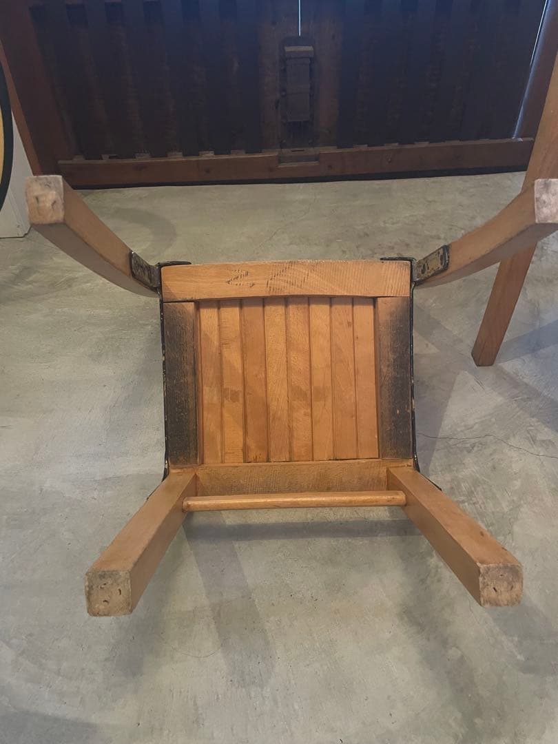 値下！フランス ヴィンテージ キッズチェア 2脚 木製 子供椅子 アンティーク