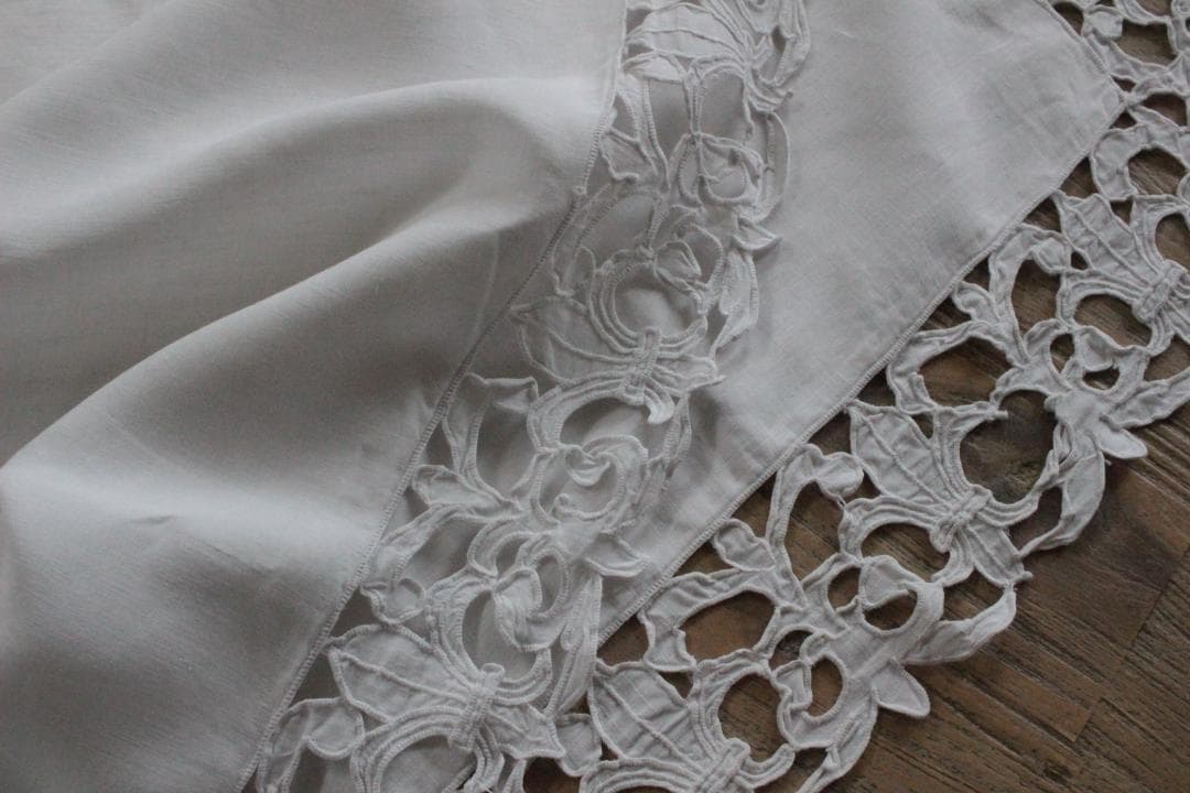 フランスアンティーク/モノグラムクッションカバー/MONOGRAM \"J・M\"