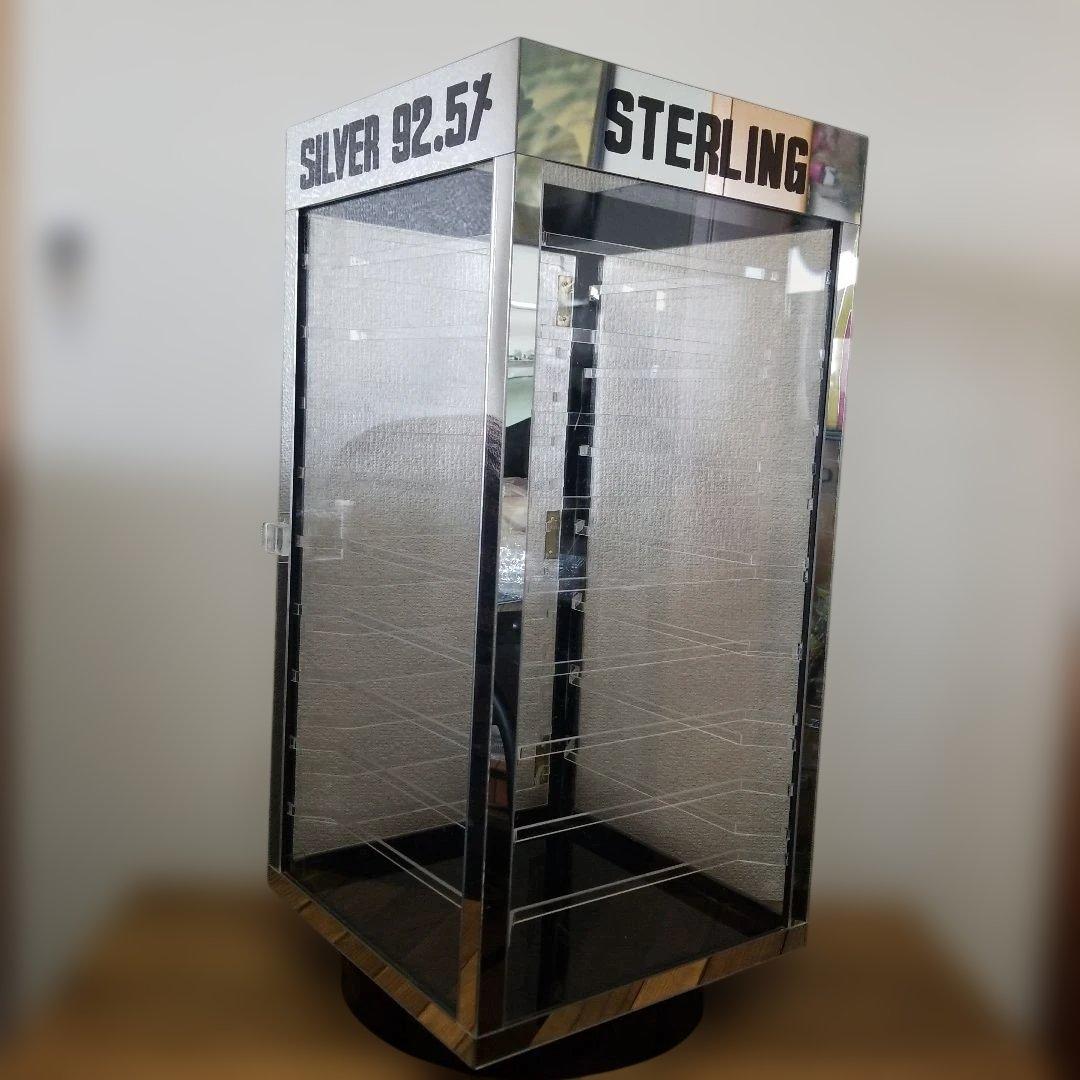 アクリル製アクセサリーケース回転式ピアスケース　ディスプレイケース　店舗用品