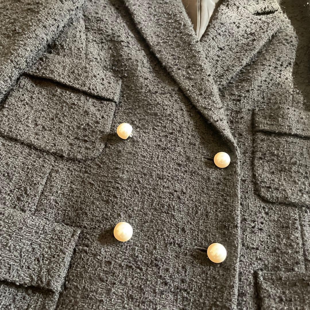 2023 ANAYI スラブツィードジャケット　34 ブラック