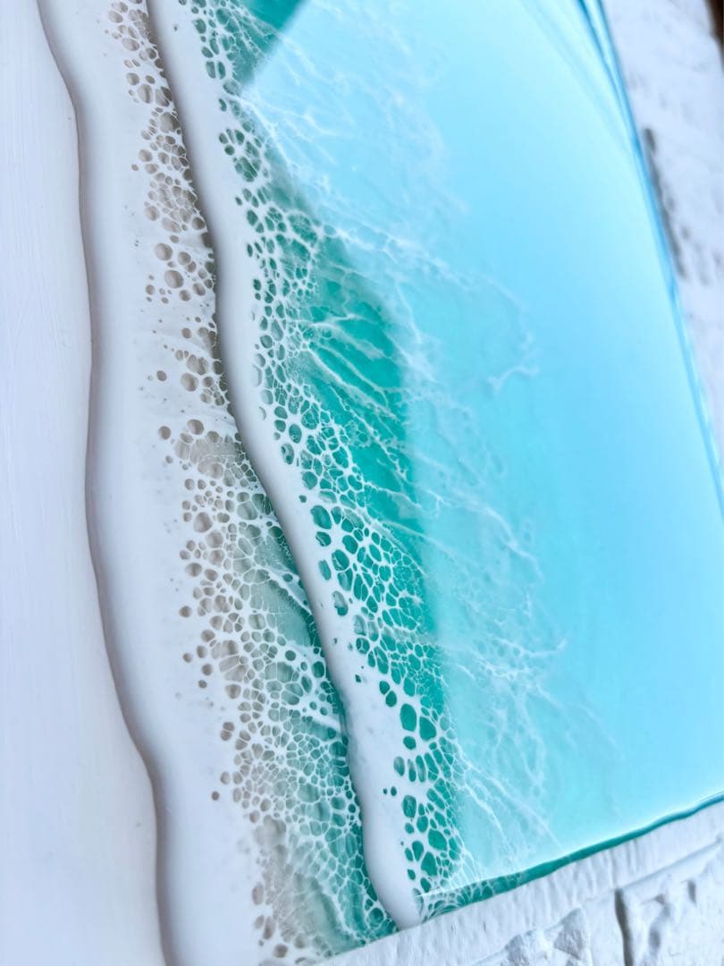 人生の再スタートを迎える方へ 海レジンアート 42×22cm