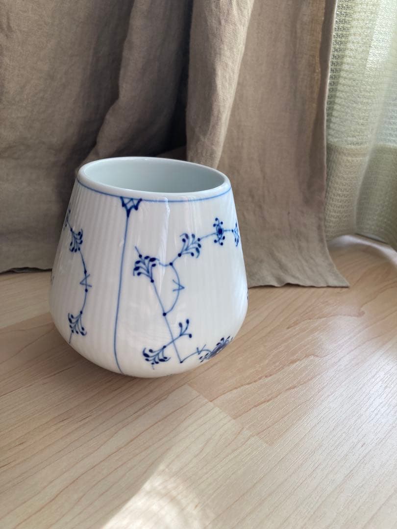 ロイヤルコペンハーゲン　ブルーフルーテッドプレイン　フラワーベース　S