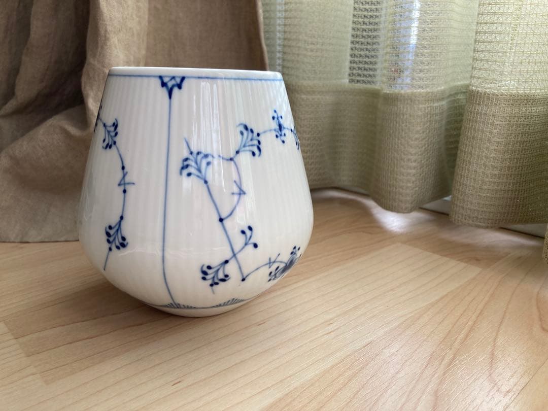 ロイヤルコペンハーゲン　ブルーフルーテッドプレイン　フラワーベース　S