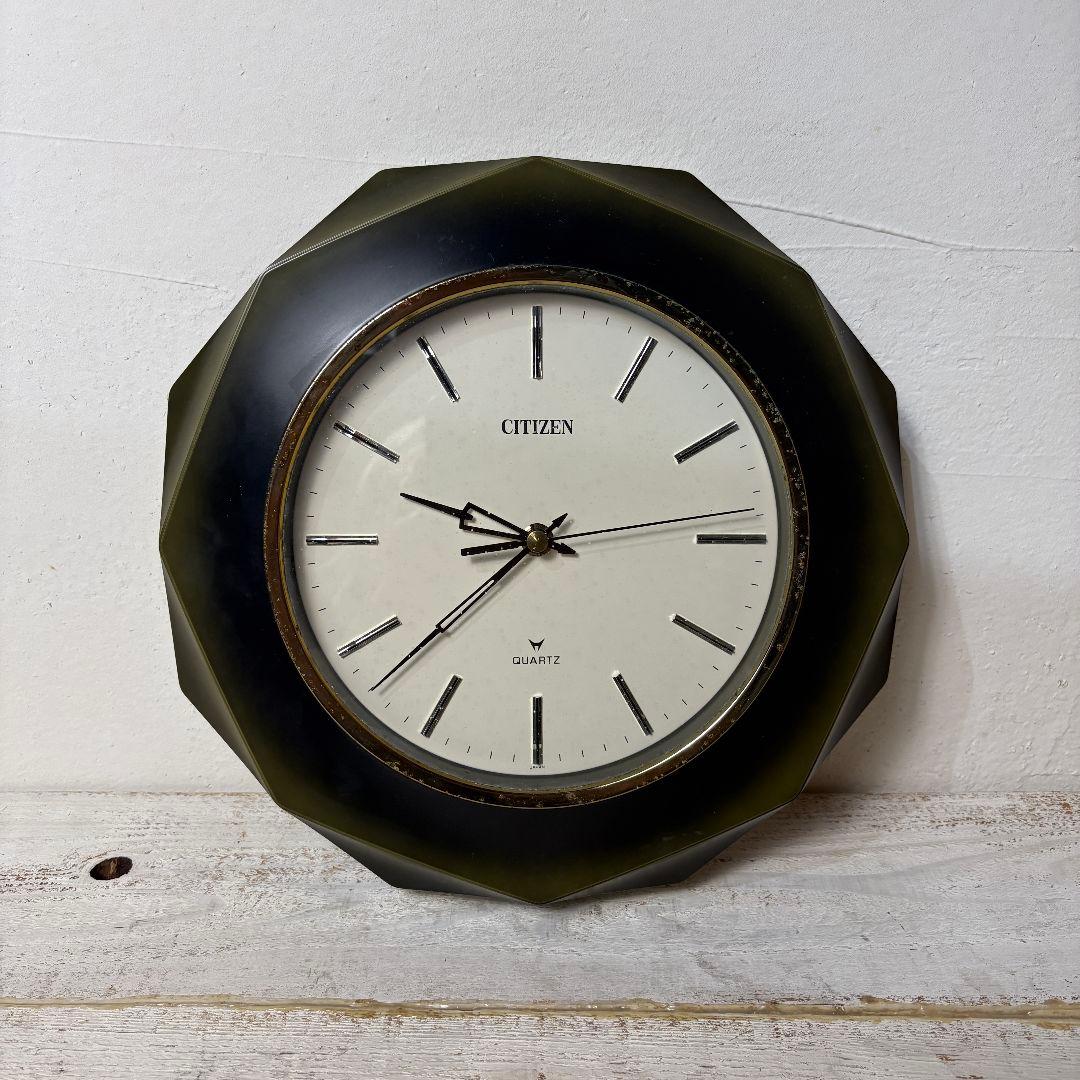 CITIZEN 掛時計 オリーブカラー ヴィンテージ ミッドセンチュリー