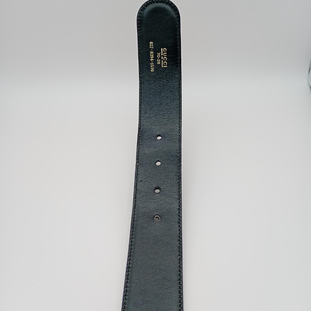 GUCCI ブラック ダブルGロゴ ベルト 70/28