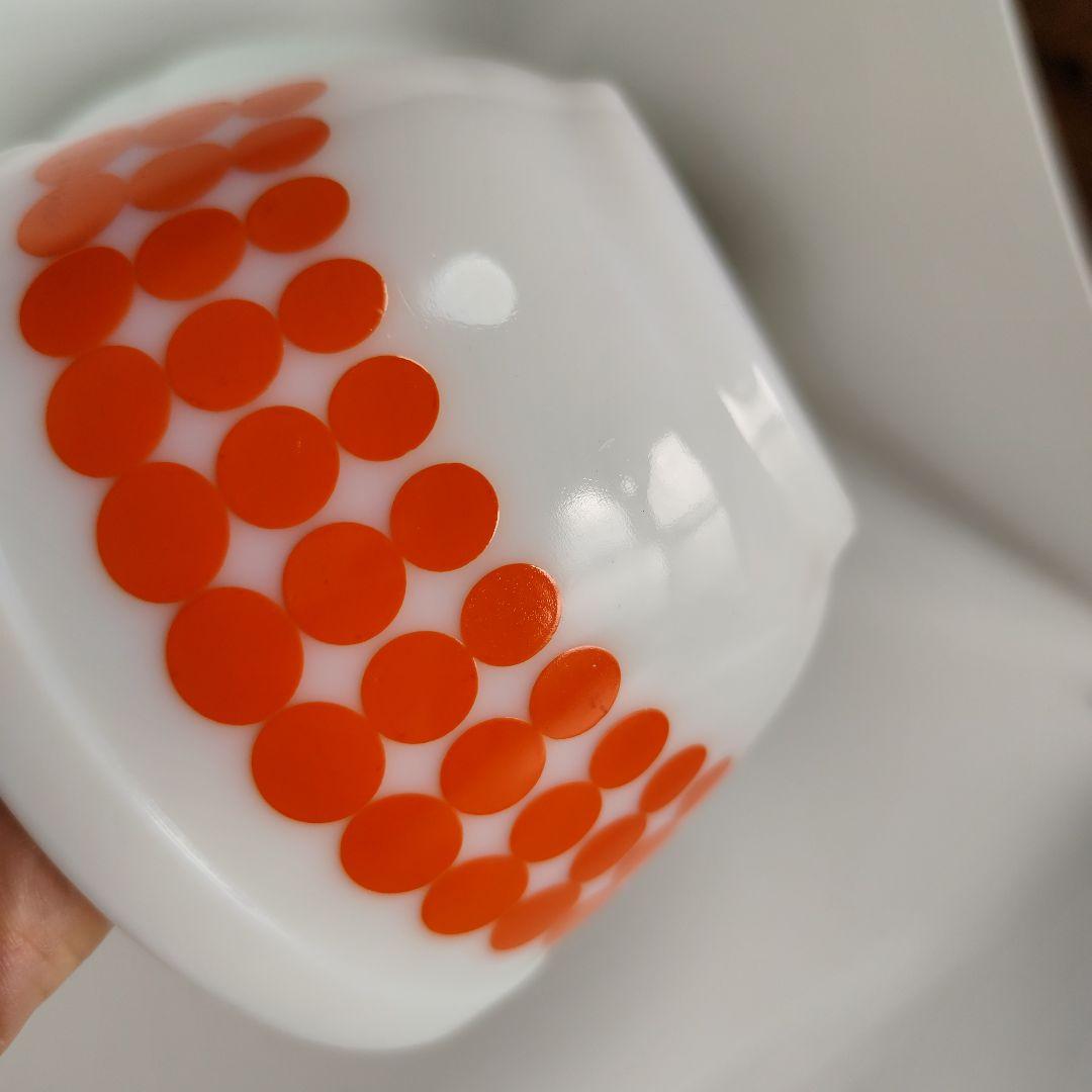 パイレックス　カラフル　ドット柄　ミキシングボウルセット　コンプリート