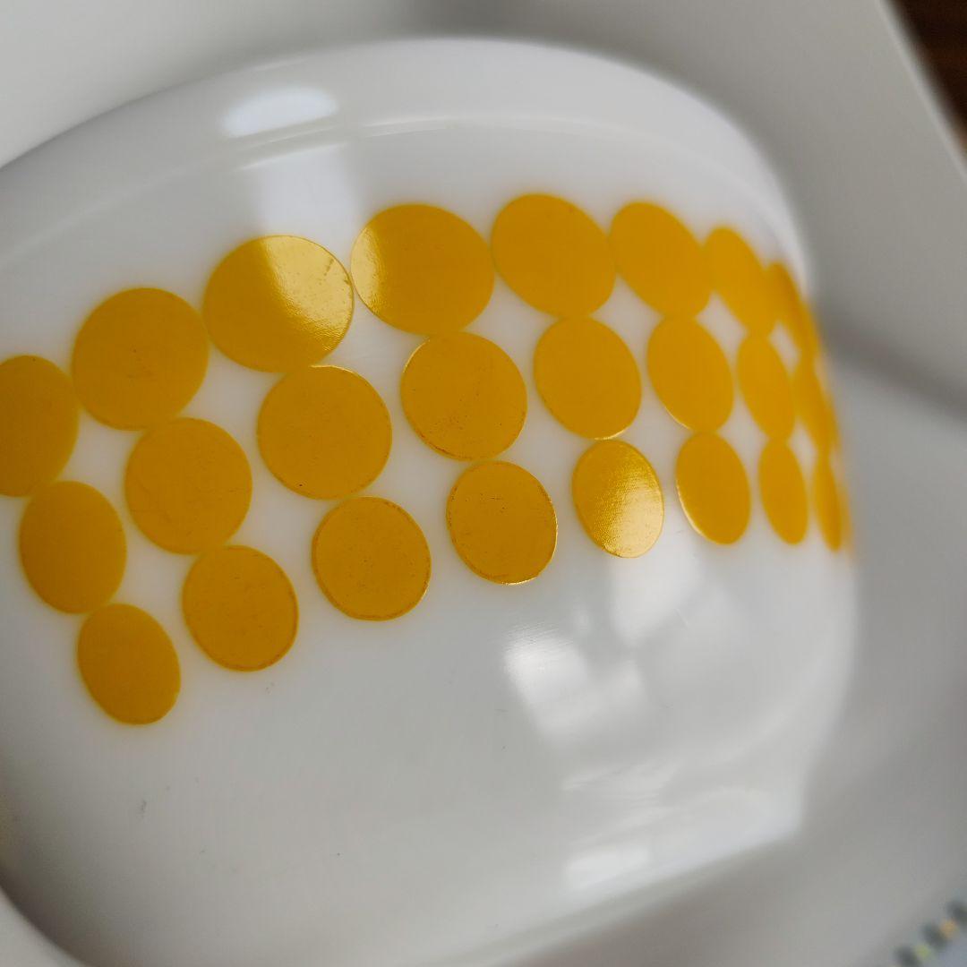 パイレックス　カラフル　ドット柄　ミキシングボウルセット　コンプリート