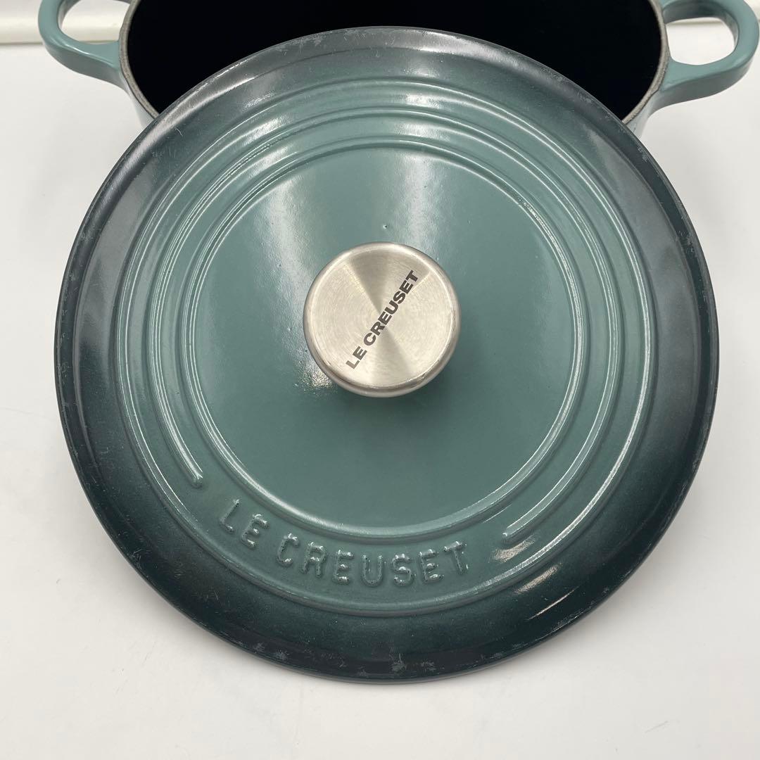 美品　LE CREUSET ココット・ロンド 22cm オーシャン　限定色