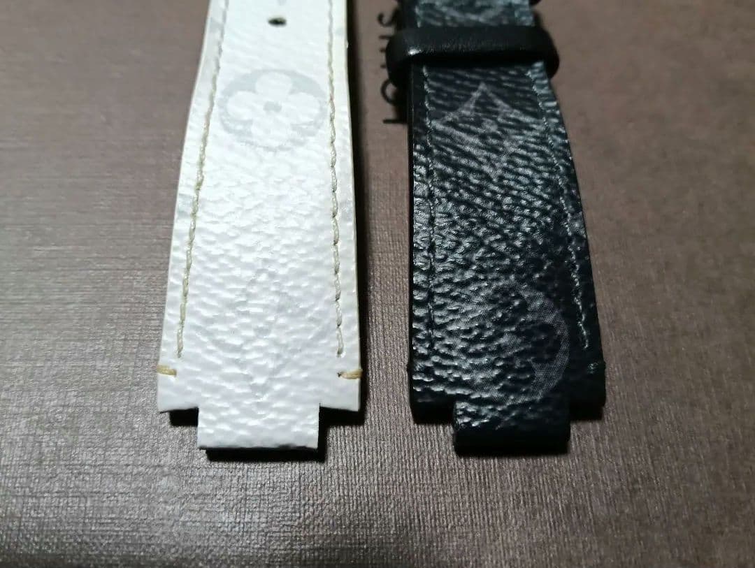 【白く光る】タンブールGM用 モノグラムレザーストラップ