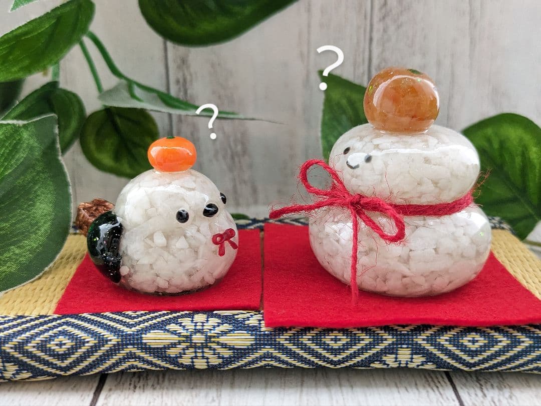 【おりおり】かがみもちになりたいシマエナガちゃん形オルゴナイト☆他２点