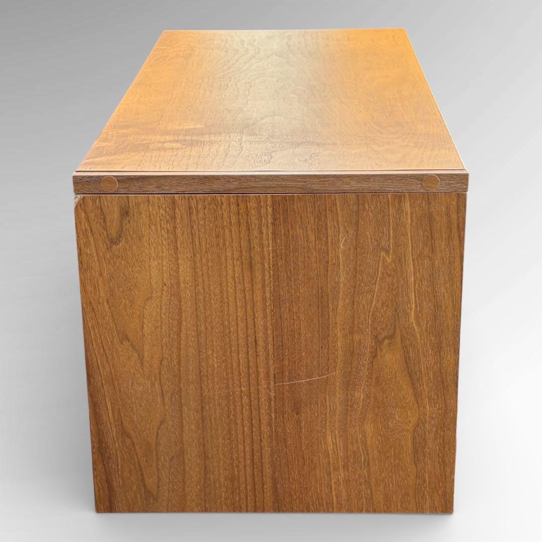 廃盤 希少 無印良品 ユニットシェルフ用 ボックス フラップ扉 ウォールナット