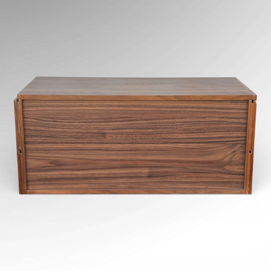 廃盤 希少 無印良品 ユニットシェルフ用 ボックス フラップ扉 ウォールナット