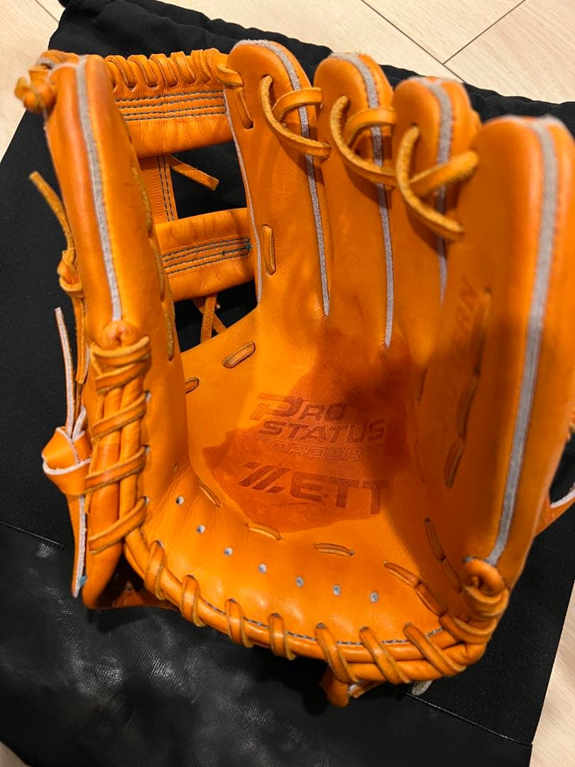 オーダーZETT PRO STATUS オレンジ 硬式グローブ