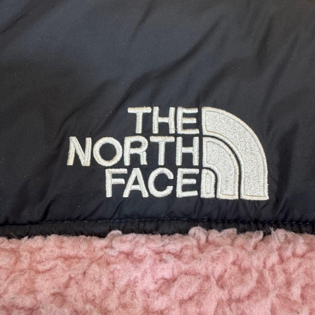 ノースフェイス ボアフリース ハイブリッドダウンジャケット ピンク 140